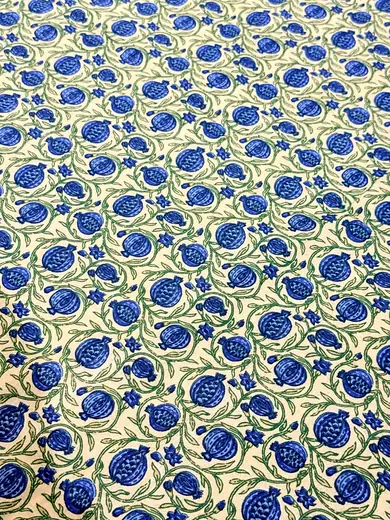 Anari Neel jaipuri print cotton bedsheet