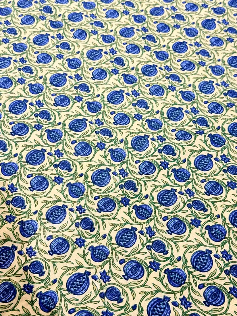Anari Neel Jaipuri print cotton bedsheet, photo 1