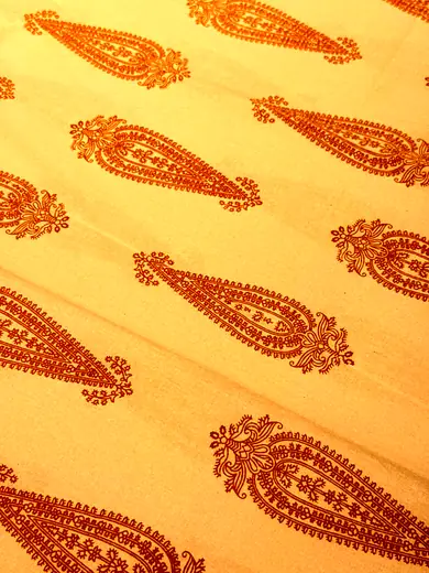 Badami Buta jaipuri print cotton bedsheet