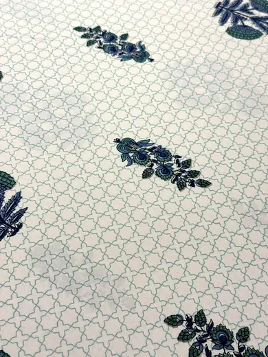Bluebell Trellis jaipuri print cotton bedsheet