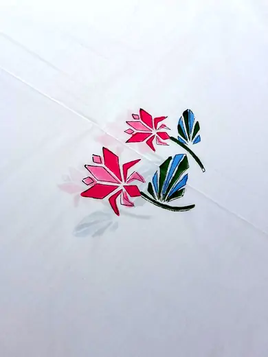Blush Petal hand block cotton bedsheet