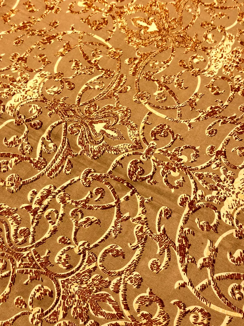 Caramel Heritage Jaipuri print cotton bedsheet, photo 1