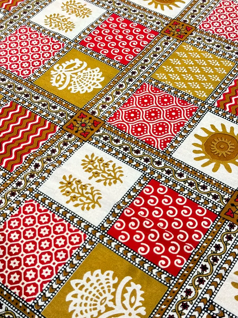 Classic Charbagh Jaipuri print cotton bedsheet, photo 1