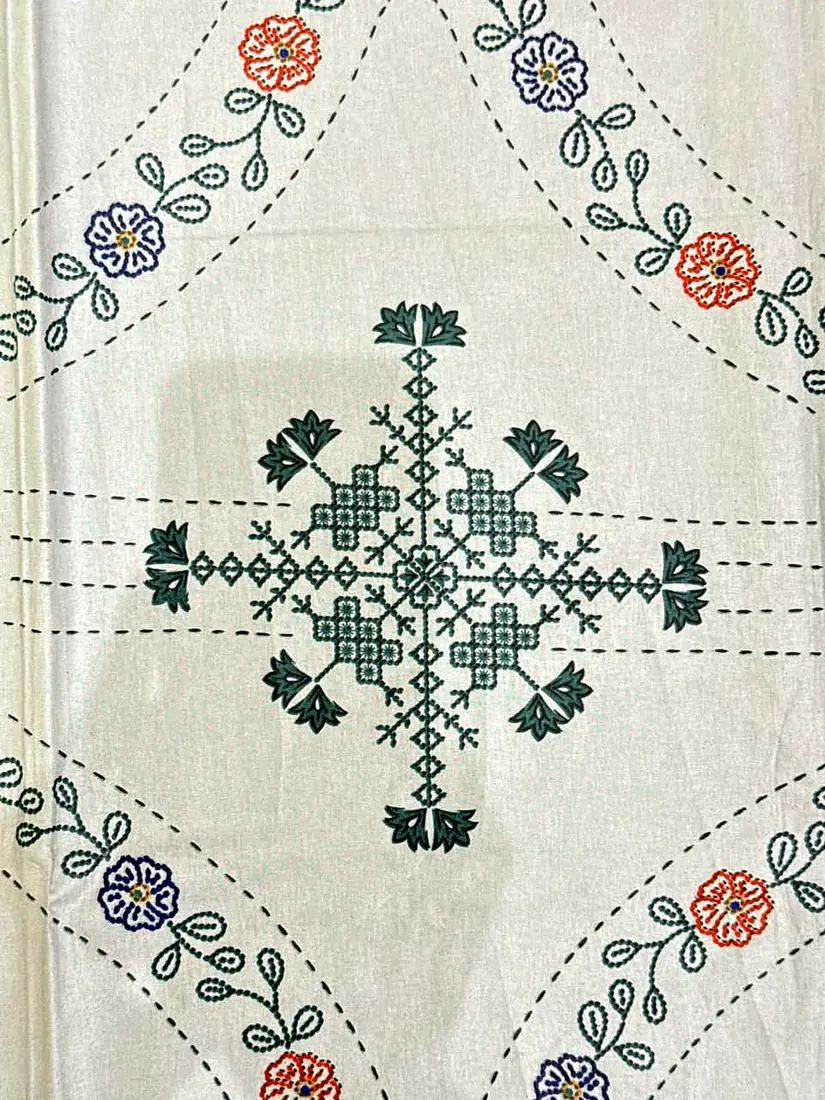 Garden Medallion Jaipuri print cotton bedsheet, photo 1