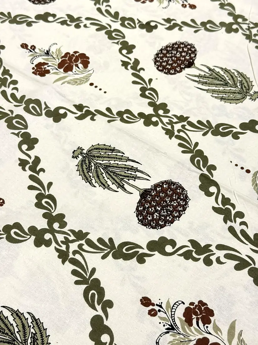 Garden Scroll Jaipuri print cotton bedsheet, photo 1