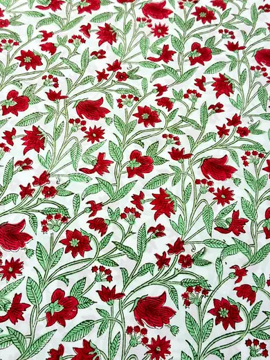 Gulnaar Garden hand block cotton bedsheet