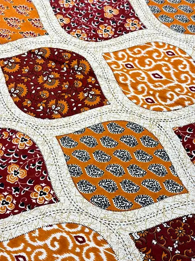 Kesari Naqsh jaipuri print cotton bedsheet