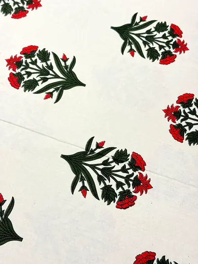 Laal Gulzar jaipuri print cotton bedsheet