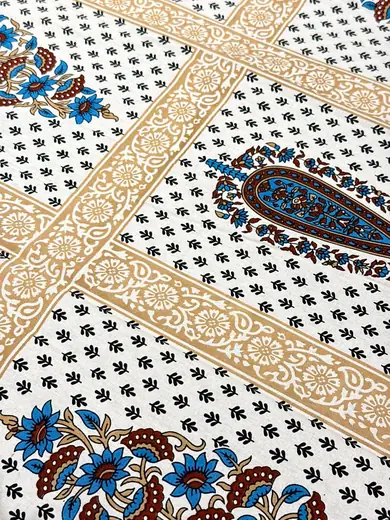 Mehrab Paisley jaipuri print cotton bedsheet