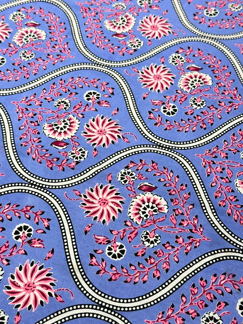 Neel Riwaaz Jaipuri print cotton bedsheet, photo 1