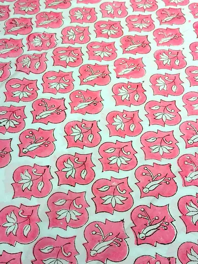 Rosebird hand block cotton bedsheet