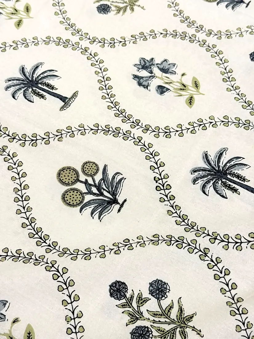 Sage & Slate Jaipuri print cotton bedsheet, photo 1
