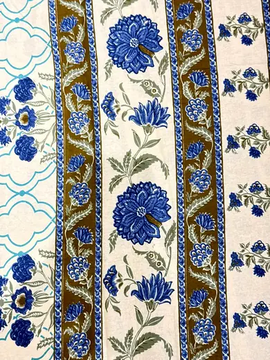 Sapphire Vine jaipuri print cotton bedsheet