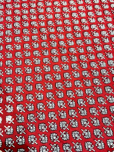 Surkh Gulbuta jaipuri print cotton bedsheet