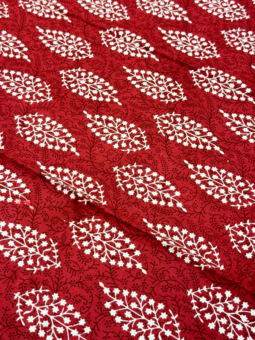 Surkhbel Jaipuri print cotton bedsheet, photo 1