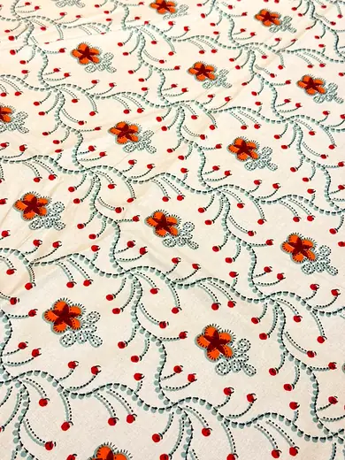 Tangerine Trails jaipuri print cotton bedsheet